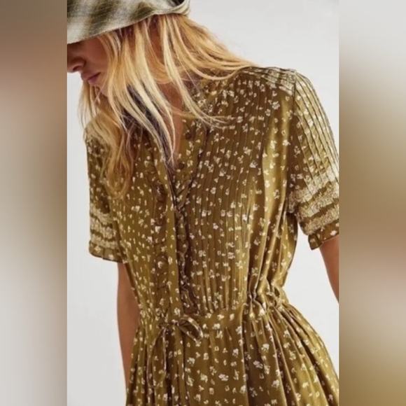 ❤️Free People Rare Feeling Maxi Dress in Kiwi combo size S. - Picture 6 of 16